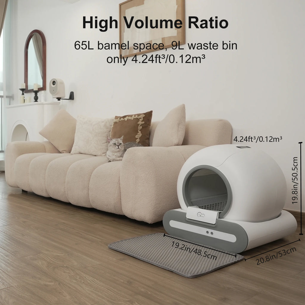 Smart Self-Cleaning Cat Litter Box with Odor Control