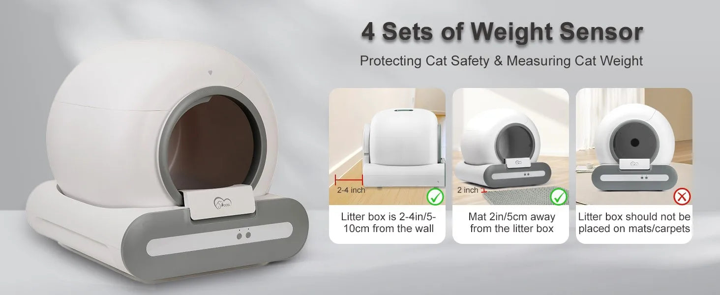 Smart Self-Cleaning Cat Litter Box with Odor Control