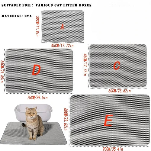 Cat Litter Trapping Mat – Waterproof & Washable