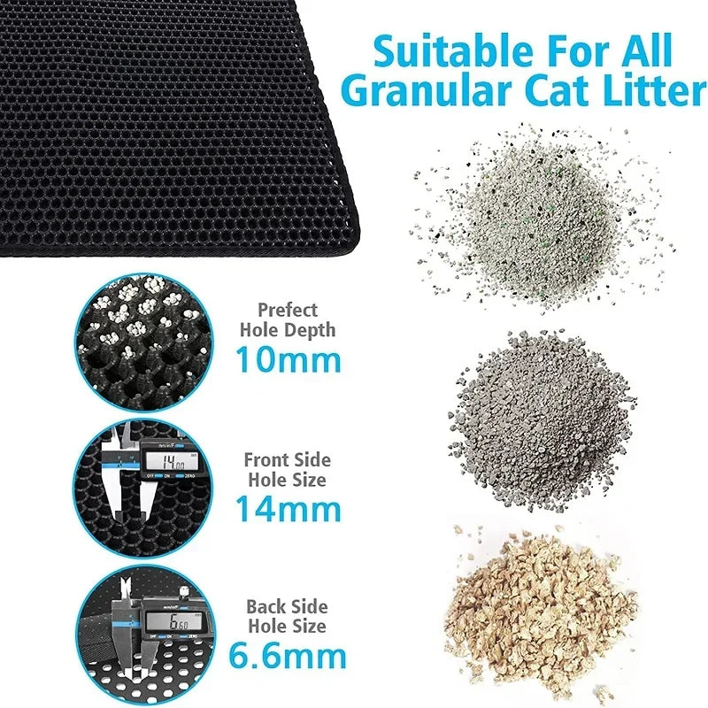Cat Litter Trapping Mat – Waterproof & Washable