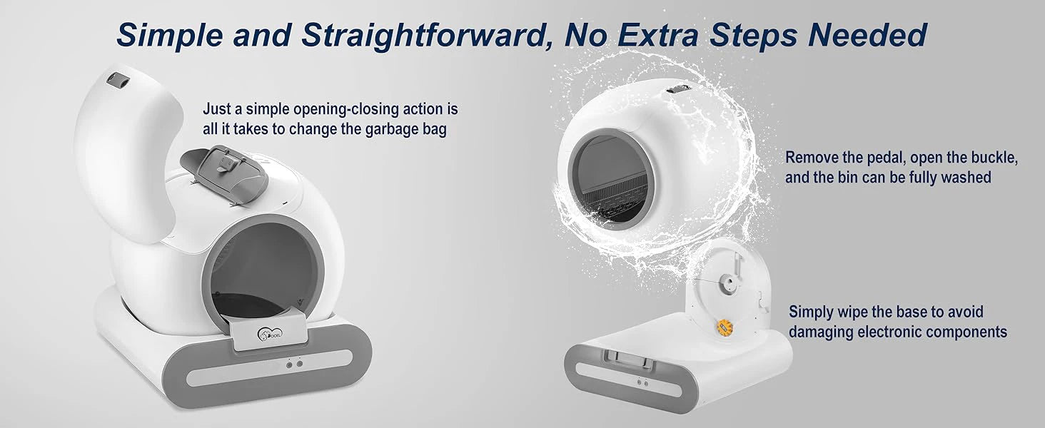 Smart Self-Cleaning Cat Litter Box with Odor Control