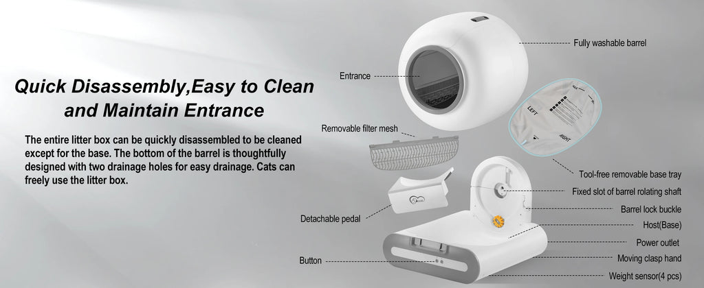 Smart Self-Cleaning Cat Litter Box with Odor Control