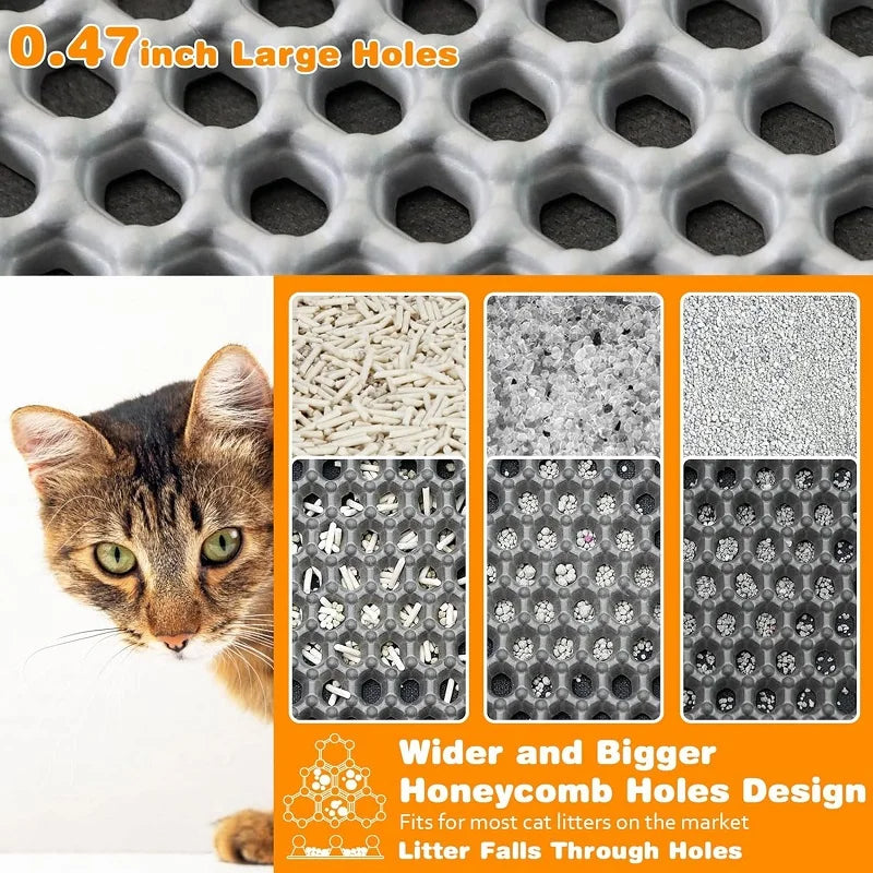 Cat Litter Trapping Mat – Waterproof & Washable